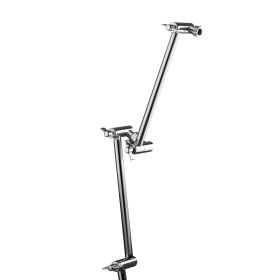 Shower Head Extension Arm, 11 Inches, Brass Shower Arm Extender with Flexible Adjustable Angle Height, Chrome Finish