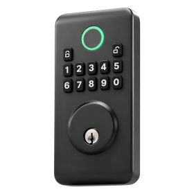 Keyless Entry Door Lock, Electronic Deadbolt with Customizable User Codes, Pioneering Easy-Grip Design, Keyed Entry, Auto Lock, Anti-Peeking Pass
