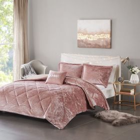 Full/Queen Velvet Duvet Cover Set with Throw Pillow (Color: as Pic)